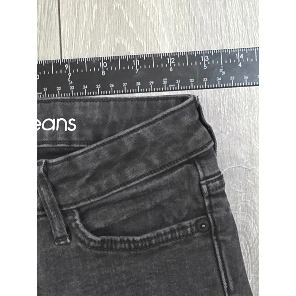 Calvin Klein Jeans Women's Ankle Skinny Black‎ Distressed Denim Size 2 Stretch
